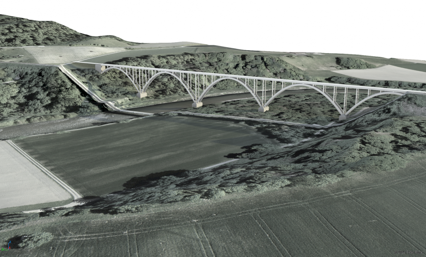 Thurbrücke Ossingen - Étude de faisabilité pour le remplacement d’un viaduc ferroviaire - 3. Pont en arc métallique de petites portées (fr)