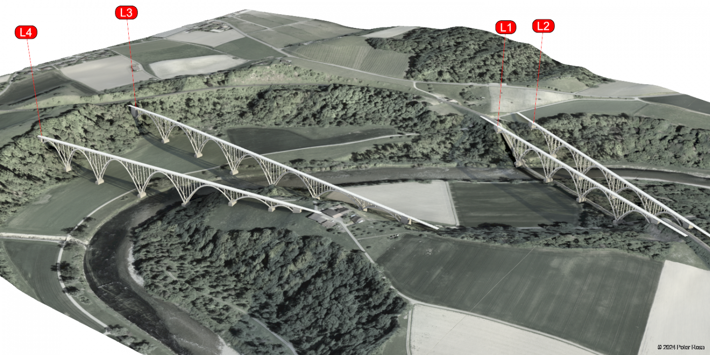 Thurbrücke Ossingen - Étude de faisabilité pour le remplacement d’un viaduc ferroviaire - 3. Pont en arc métallique de petites portées (fr)