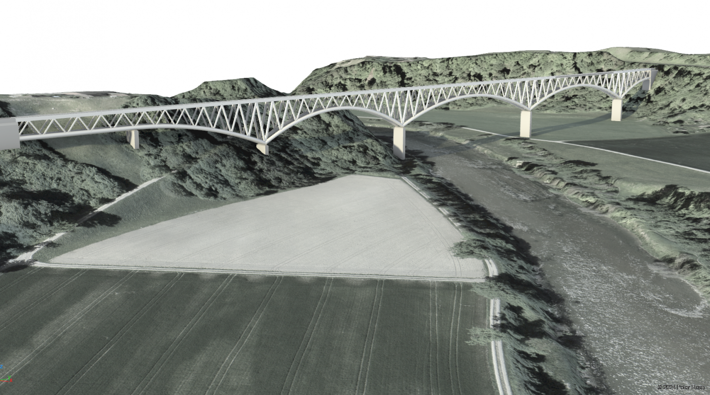 Thurbrücke Ossingen - Étude de faisabilité pour le remplacement d’un viaduc ferroviaire - 4. Pont en arc en treillis (fr)